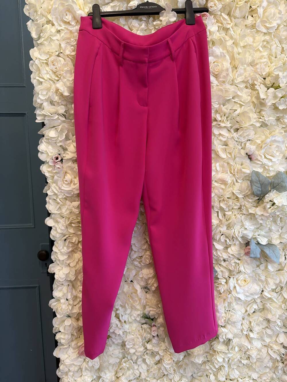 NEW FRANK LYMAN women's wide leg pants in berry